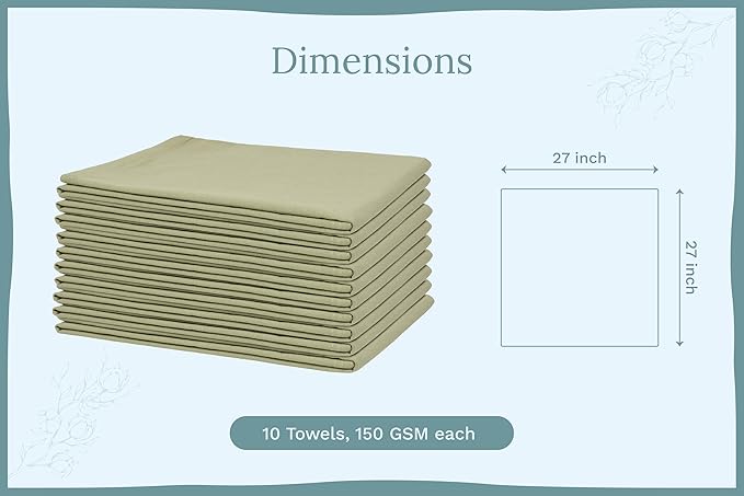 Organic Cotton Sage Flour Sack Kitchen Towels - Image 4