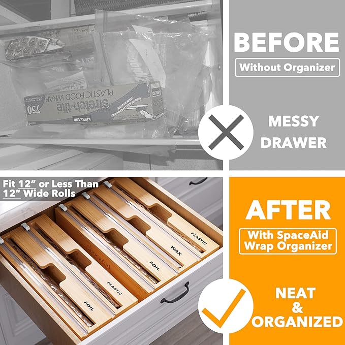 SpaceAid WrapNeat 3 in 1 Wrap Organizer - Image 2