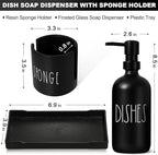Dish Soap Dispenser for Kitchen, Glass Dish Soap Dispenser - Image 2
