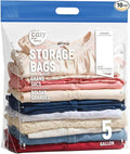 10PCS 5 Gallon Zipper Lock Plastic Bags by EASYYOURHOMEEASYYOURLIFE
