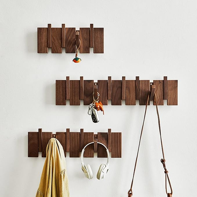 Wooden Coat Hooks Wall Mounted, Coat Rack Hanger Wall Mount - Image 5