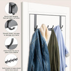 BOOMIBOO Over The Door Hooks, Sturdy Door Hanger, Towel Rack Towel Hooks - Image 3