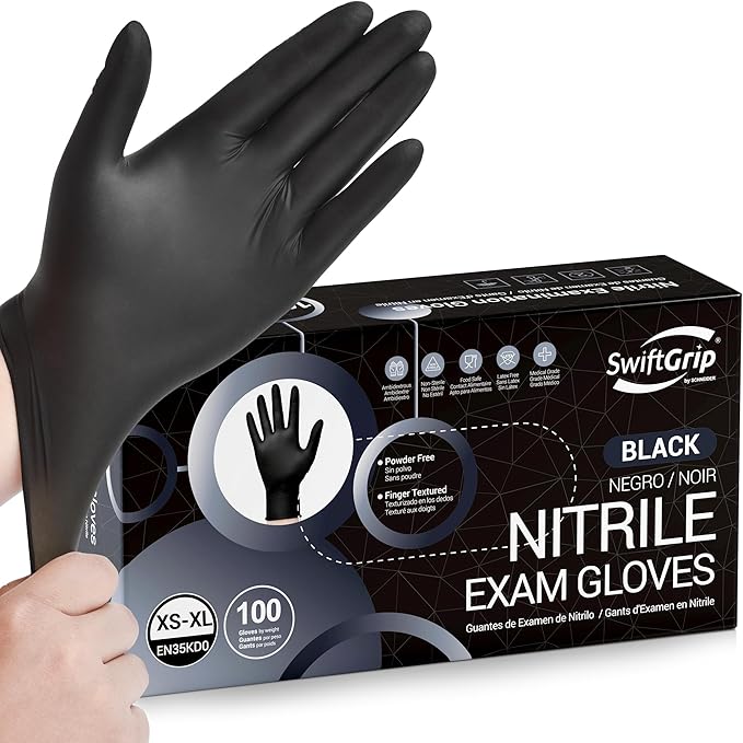 Disposable Nitrile Exam Gloves, Cooking & Esthetician by SwiftGrip