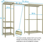 Ulif E10 Clothes Rack（With Stretchable Hanger Rod）Freestanding Clothing Racks - Image 2