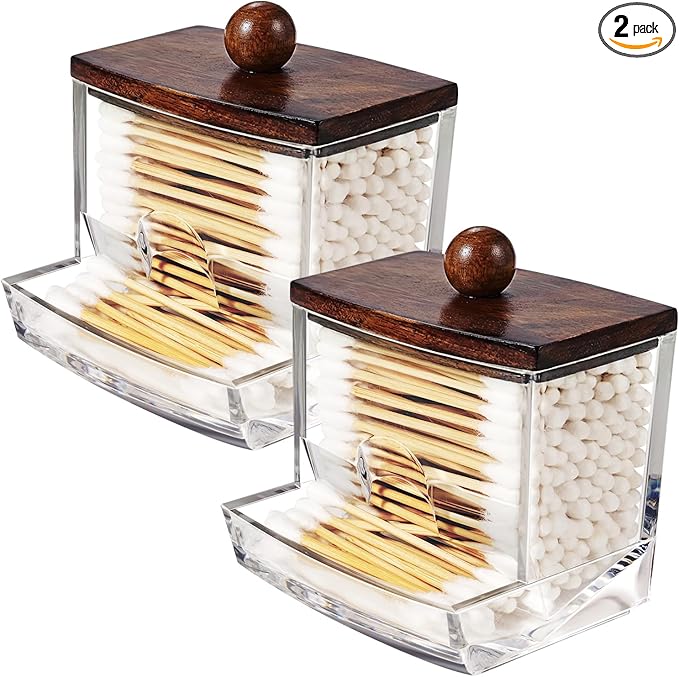 SheeChung 10Oz Acrylic Qtip Holder Dispenser by SheeChung