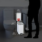 iTouchless 3 Gallon Slim Bathroom Trash Can - Image 6