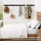 Forbena Black Coat Rack Wall Mount, Coat Hooks Wall Mounted - Image 5