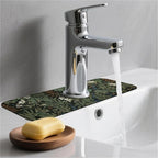 Kitchen Sink Splash Guard，Dark green forest Faucet Mat Sink Gadgets-Super - Image 2