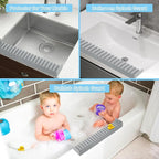 Silicone Faucet Splash Guard 4" x 30", Faucet Water Catcher Mat, Longer - Image 7