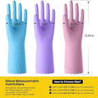 KAQ Rubber Gloves for Dishwashing Cleaning: 4 Pairs Reusable Household Kitchen - Image 7