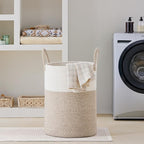 VIPOSCO Large Laundry Hamper, Tall Woven Rope Storage Basket - Image 5
