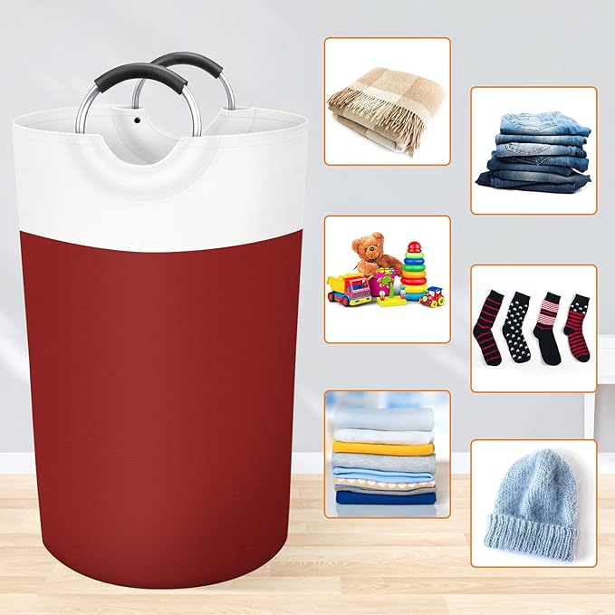 BlissTotes 90L Laundry Basket, Freestanding Laundry Hamper, Collapsible Dirty - Image 4