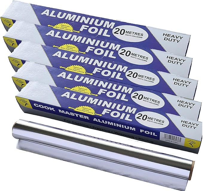 5-Pack Heavy Duty Grilling Aluminum Foil ， Baking Foil Paper, Sheets by Unknown