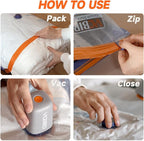 Vacuum Storage Bags with Rechargeable Cordless Pump, 15 Pack 3 Size Compression - Image 7