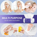Disposable Face Towel 100 Count, Face Towels, Soft Cotton Dry Wipes Facial - Image 6