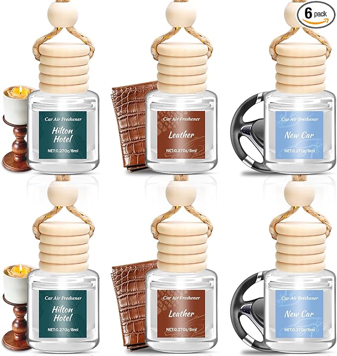 6 Pack Premium Car Air Freshener, Long Lasting Luxury Diffuser Set, Hanging by Unknown