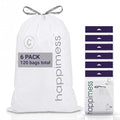 happimess 13.2 Gallon Drawstring Trash Bags, Heavy Duty LDPE Liners by Happimess