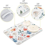 Watercolor Tea Cups Teapots Dish Drying Mat - Image 4