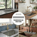 Customizable Faucet Mat for Kitchen Sink: 24" L x 4" W Grey Bathroom Counter - Image 4