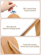 HOUSE DAY 19'' Extra Wide Shoulder Wooden Hangers 6 Pack, Premium Large Wood - Image 5