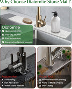 Stone Drying Mat for Kitchen Faucet: Diatomite Stone Drying Tray - Image 5