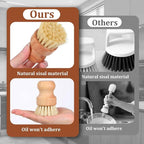 12 Packs Bamboo Scrub Brush for Dishes, Wooden Dish Scrubber Brushes - Image 4