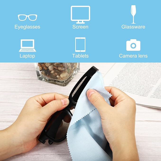 PATIKIL Eyeglass Microfiber Cleaning Cloth 7"x6", 12 Pack Glasses Cleaning - Image 5