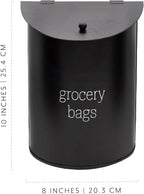 AuldHome Design Enamelware Grocery Bag Holder; Wall-Mounted Modern Farmhouse - Image 6