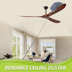 Cobweb Duster with Extension Pole, Spider Web Brush & Ceiling Cleaning Kit - Image 3