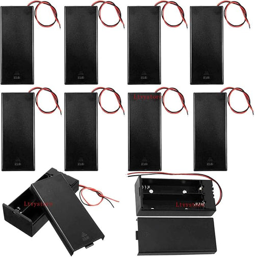 10Pcs Plastic 18650 Battery Storage Case 2 Slots x 3.7V by Ltvystore