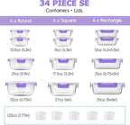 34pcs Glass Food Storage Containers - Image 2