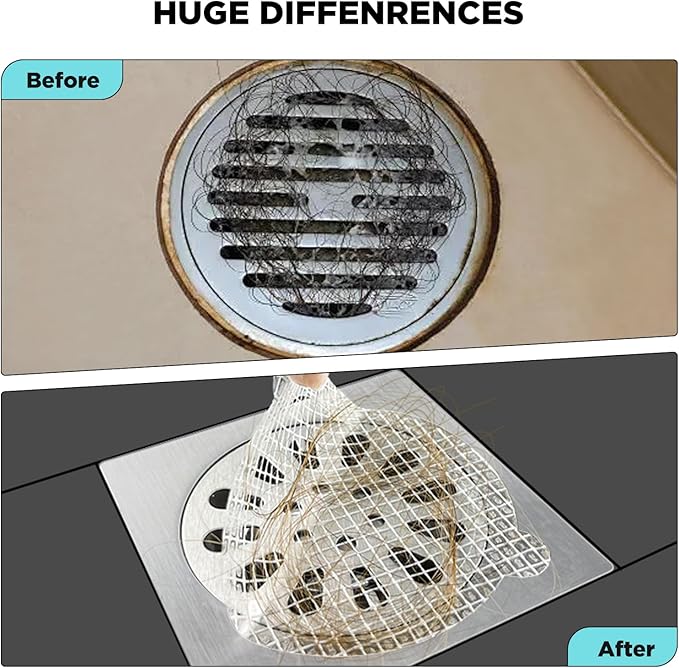 35 Pack Disposable Floor Drain Stickers, Hair Drain Stickers Disposable Shower - Image 4