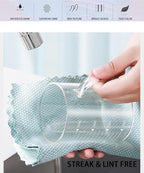 Fish Scale Microfiber Cleaning Cloth Steak Free Glass Window, Windshield - Image 2
