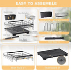 Dish Drying Rack Extendable Dish Rack Rustproof Carbon Steel - Image 4