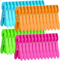 Clothes Pins, 48 Pack Colored Plastic Clothespins, Clothes Pins Heavy Duty by HiGift