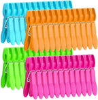 Clothes Pins, 48 Pack Colored Plastic Clothespins, Clothes Pins Heavy Duty by HiGift