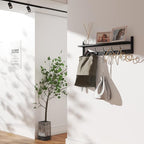 BAMEOS Wall-Mounted Shelf with Hooks - Image 4