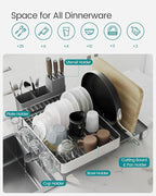 SONGMICS Large Dish Drying Rack, Expandable Dish Dryer - Image 6