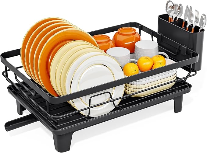 TOOLF Space-Saving Dish Drying Rack, Sink Dish Drainer Rack, Dishes Strainer - Image 2