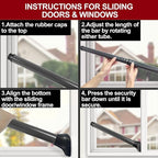 AceMining Upgraded Door Security Bar & Sliding Patio Bar, Heavy Duty Stoppers - Image 9