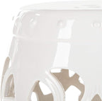 Safavieh Castle Gardens Collection Imperial Vine Antique White Glazed Ceramic Garden Stool - Image 8
