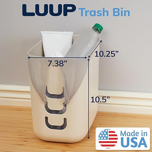 STORi Luup Bathroom Wastebasket, Secure Grocery Bags, Plastic Garbage Container - Image 2