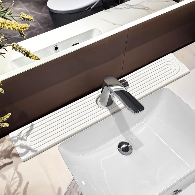 Stone Faucet Mat For Kitchen Sink, 23.6" Diatomite Quick Drying Stone Mat For by Unknown