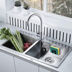 2Pcs Sponge Holder for Kitchen Sink, Premium SUS304 Stainless Steel Waterproof - Image 4