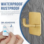 Adhesive Hooks for Bathrooms, 4 Piece Towel Hooks for Hanging Hat Robe Coat - Image 4