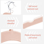 Premium Velvet Shirt Hangers 30 Pack, Non-Slip 360° Swivel Hook Space-Saving - Image 2