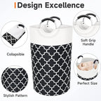 Large Laundry Hampe Basket Washing Bin Clothes Bag Collapsible Tall - Image 3