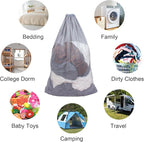2 Pack Mesh Laundry Bags, 24 x 36 Inches Heavy Duty Drawstring Bag, Travel and - Image 3