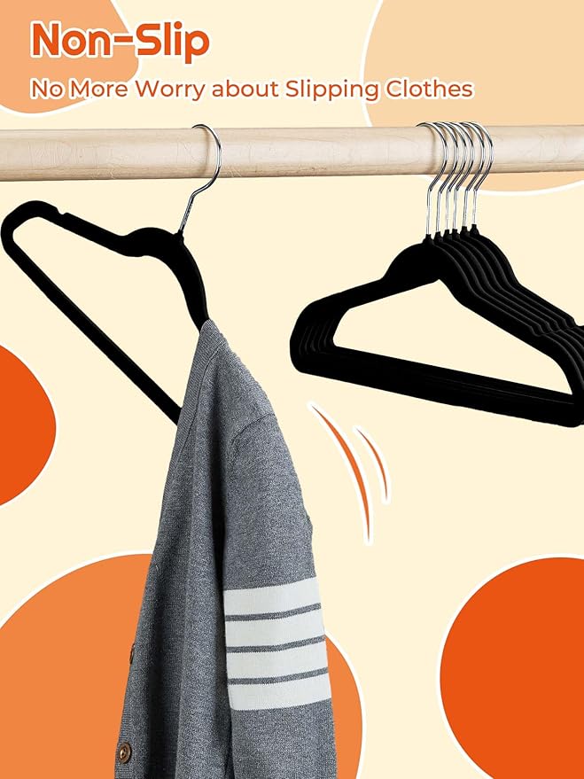 HOUSE DAY 14 Inch Kids Velvet Hangers 100 Pack, Durable Big Kid Hangers - Image 3