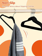 HOUSE DAY 14 Inch Kids Velvet Hangers 50 Pack, Durable Big Kid Hangers - Image 3